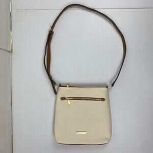 BOSTANTEN Women Crossbody Bag Cream Leather Purse Handbag